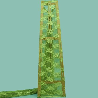 Green Color Chantilly Lace Fabric