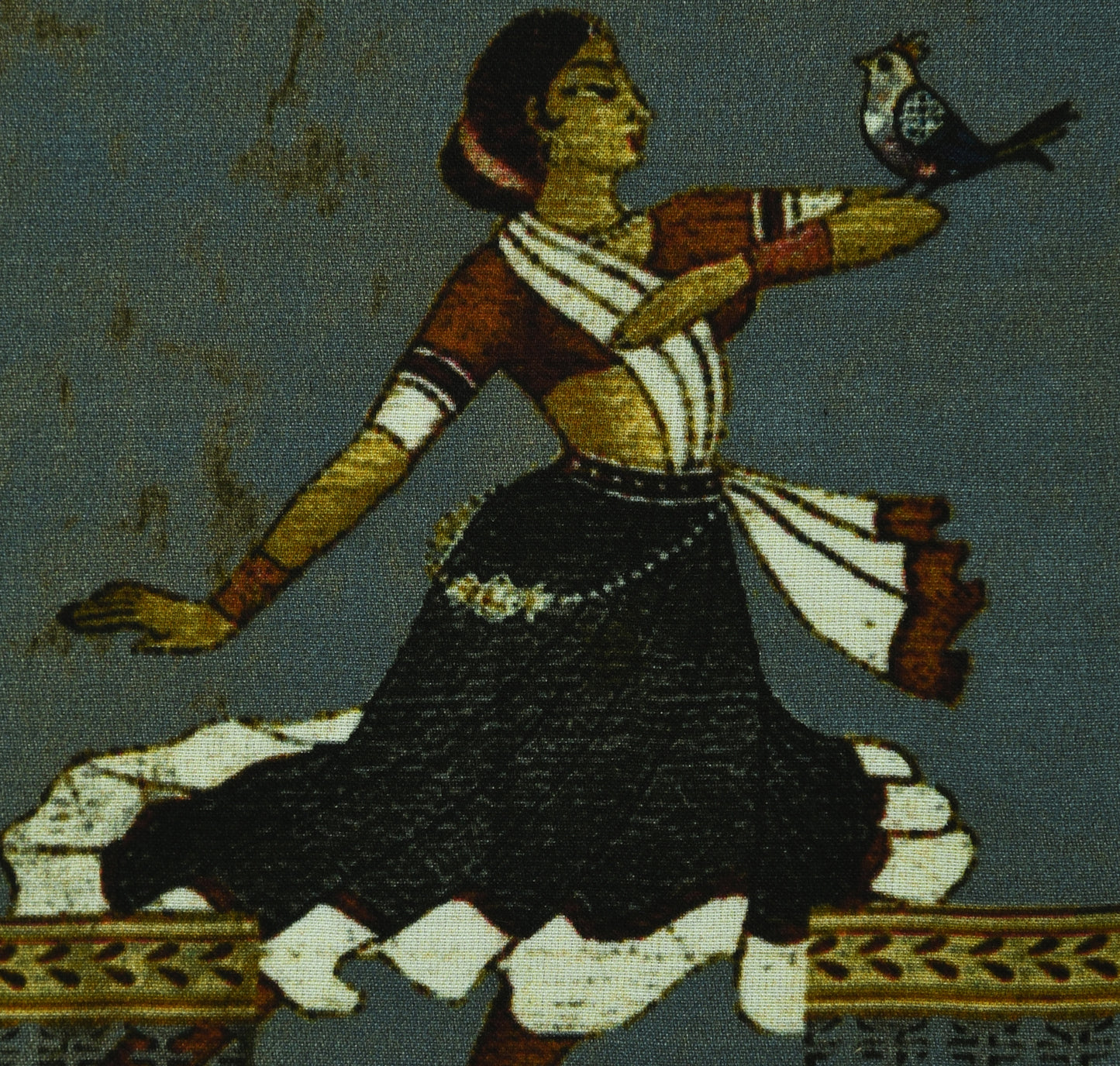 Multicolor Modal Satin Hydra Print Fabric