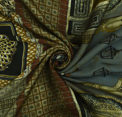 Multicolor Modal Satin Hydra Print Fabric