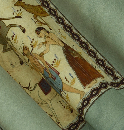 Multicolor Modal Satin Hydra Print Fabric