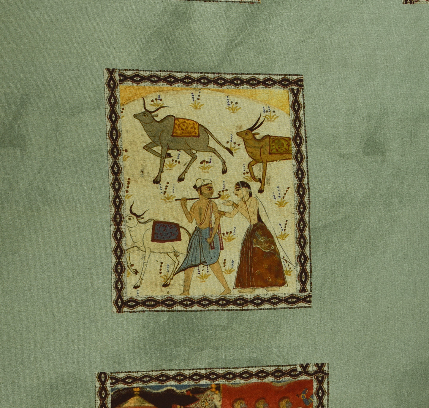 Multicolor Modal Satin Hydra Print Fabric