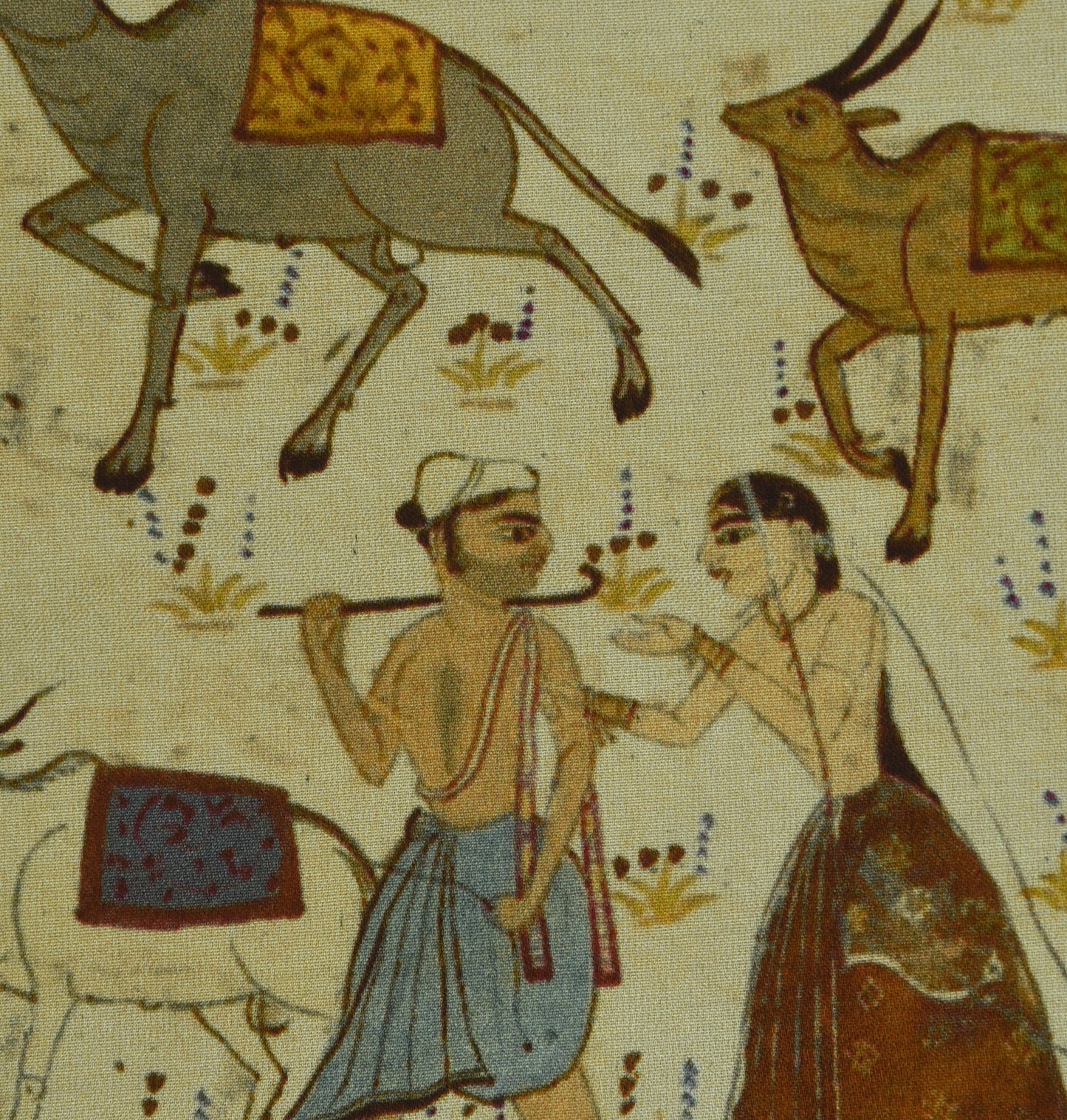 Multicolor Modal Satin Hydra Print Fabric