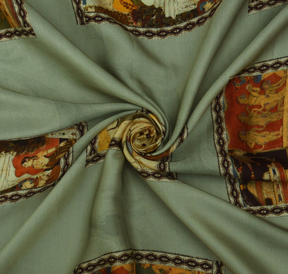 Multicolor Modal Satin Hydra Print Fabric