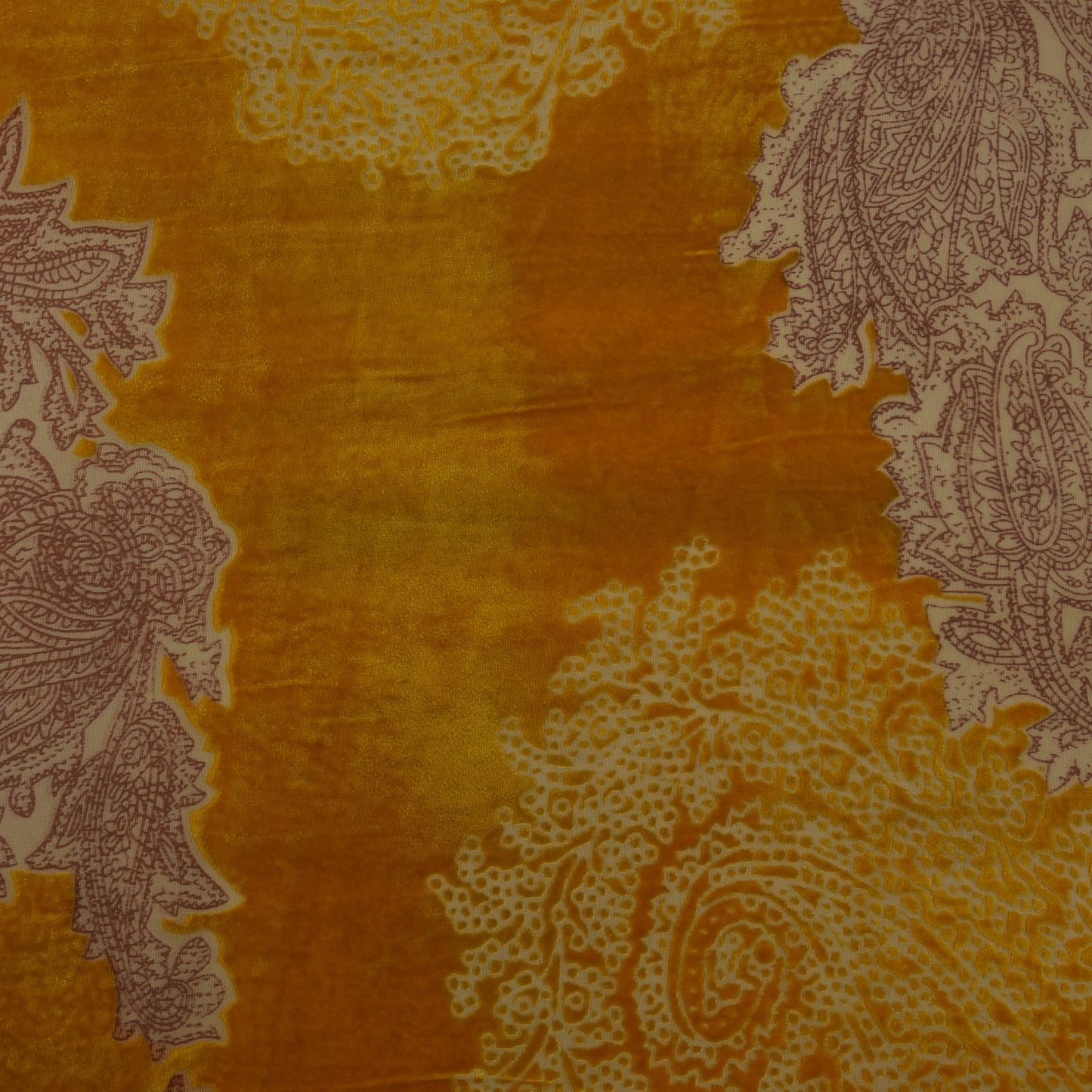 Mustard Color Pure Brasso Velvet Fabric