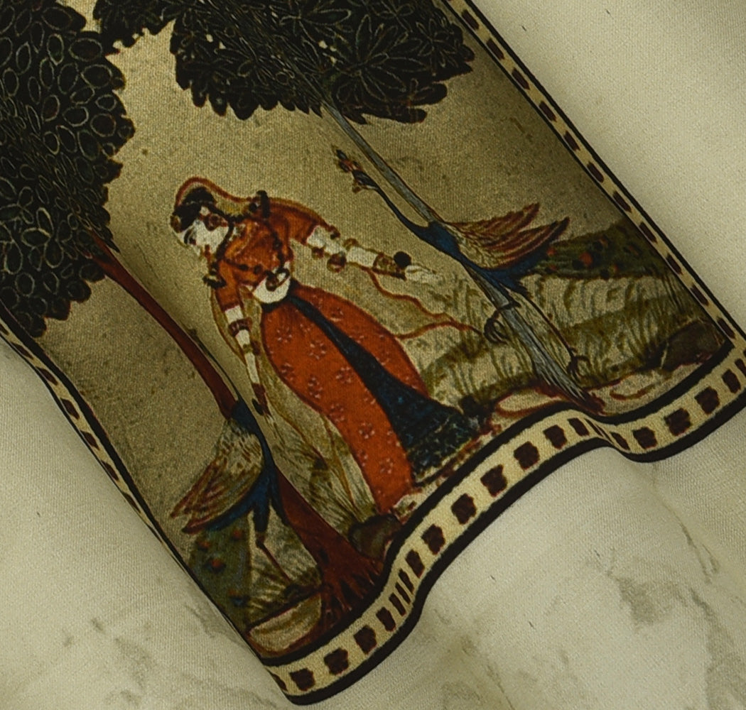 Multicolor Modal Satin Hydra Print Fabric