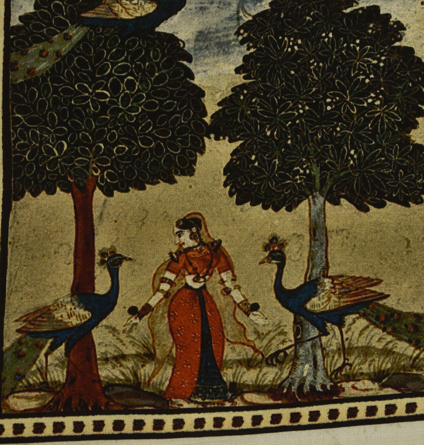 Multicolor Modal Satin Hydra Print Fabric