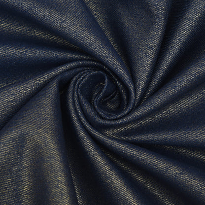 Blue Color Denim Foil Fabric