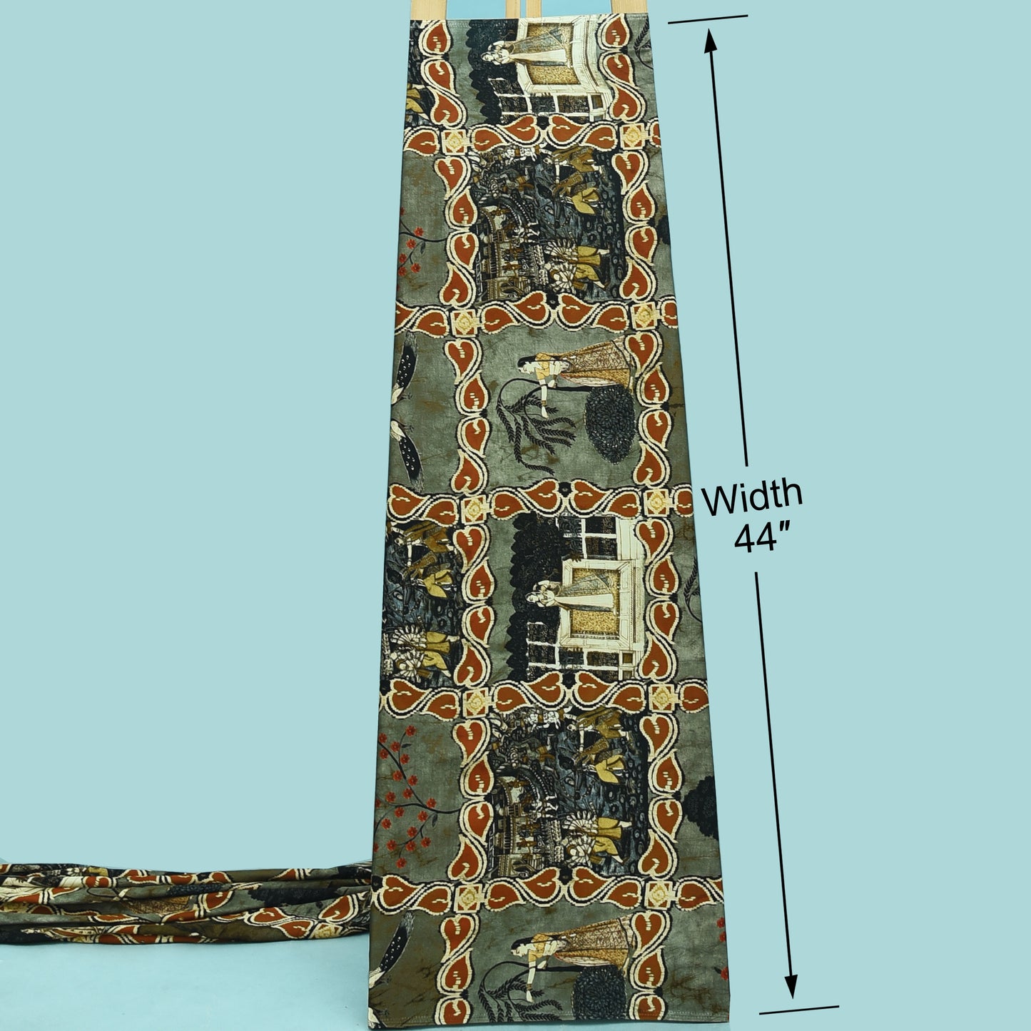 Multicolor Modal Satin Hydra Print Fabric