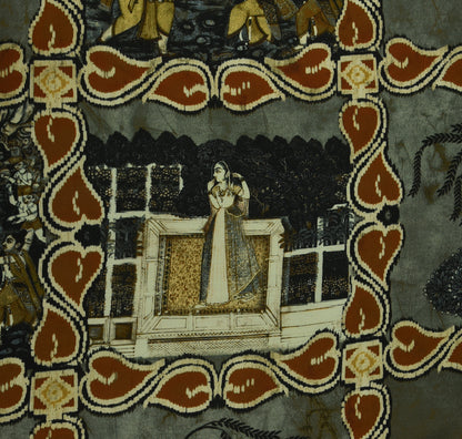 Multicolor Modal Satin Hydra Print Fabric