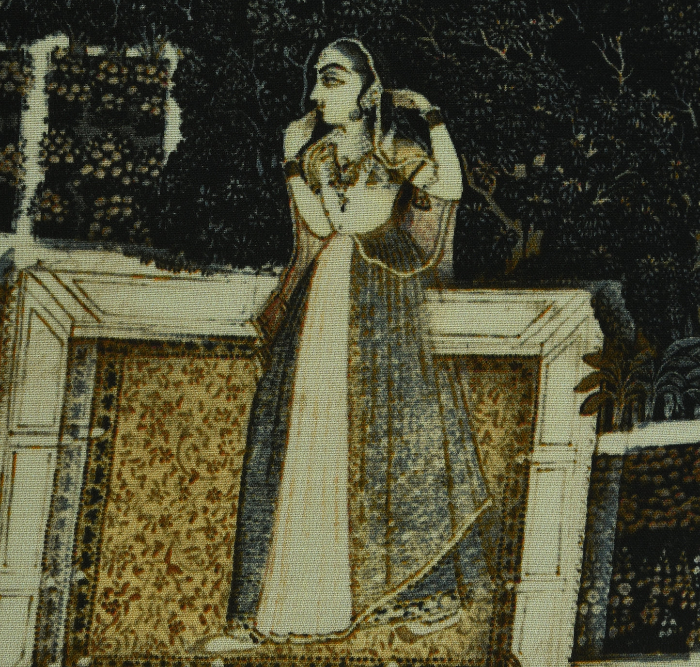 Multicolor Modal Satin Hydra Print Fabric