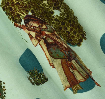 Multicolor Modal Satin Hydra Print Fabric