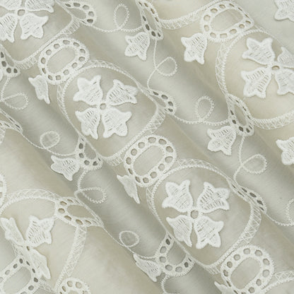 Chanderi Embroidery Fabric