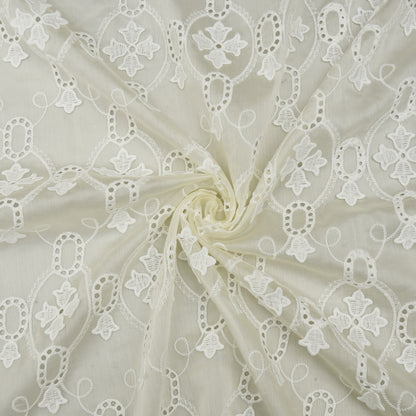 Chanderi Embroidery Fabric