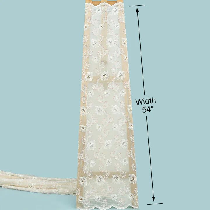 Chanderi Embroidery Fabric (Cut Pieces 1Mtr)