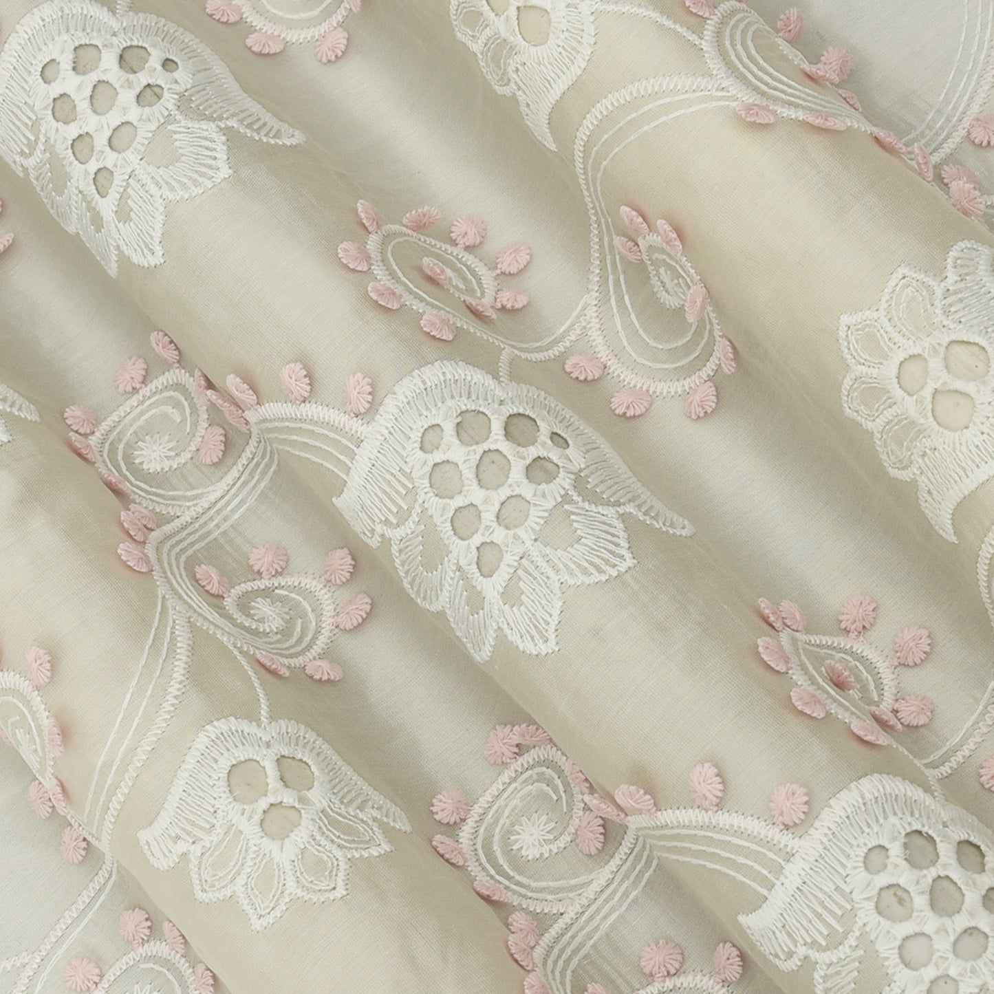 Chanderi Embroidery Fabric