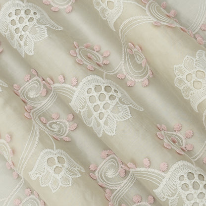 Chanderi Embroidery Fabric