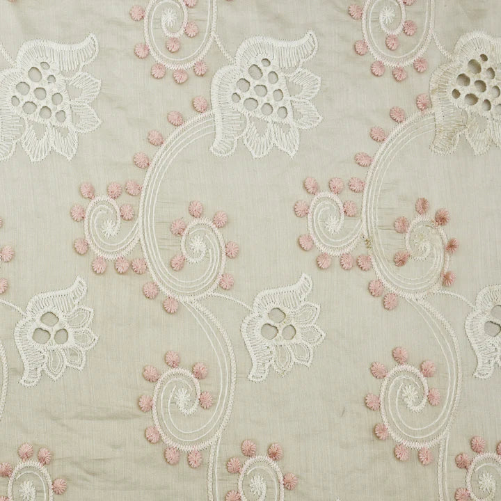 Chanderi Embroidery Fabric (Cut Pieces 1Mtr)