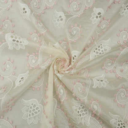 Chanderi Embroidery Fabric (Cut Pieces 1Mtr)