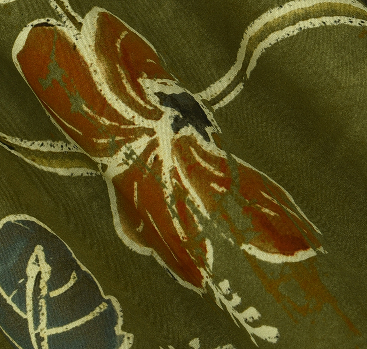 Multicolor Modal Satin Hydra Print Fabric