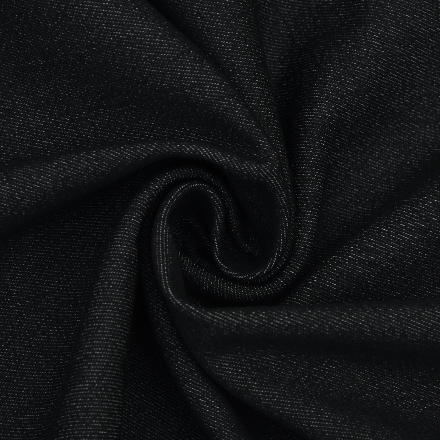 Black Color Heavy Denim Plain Fabric