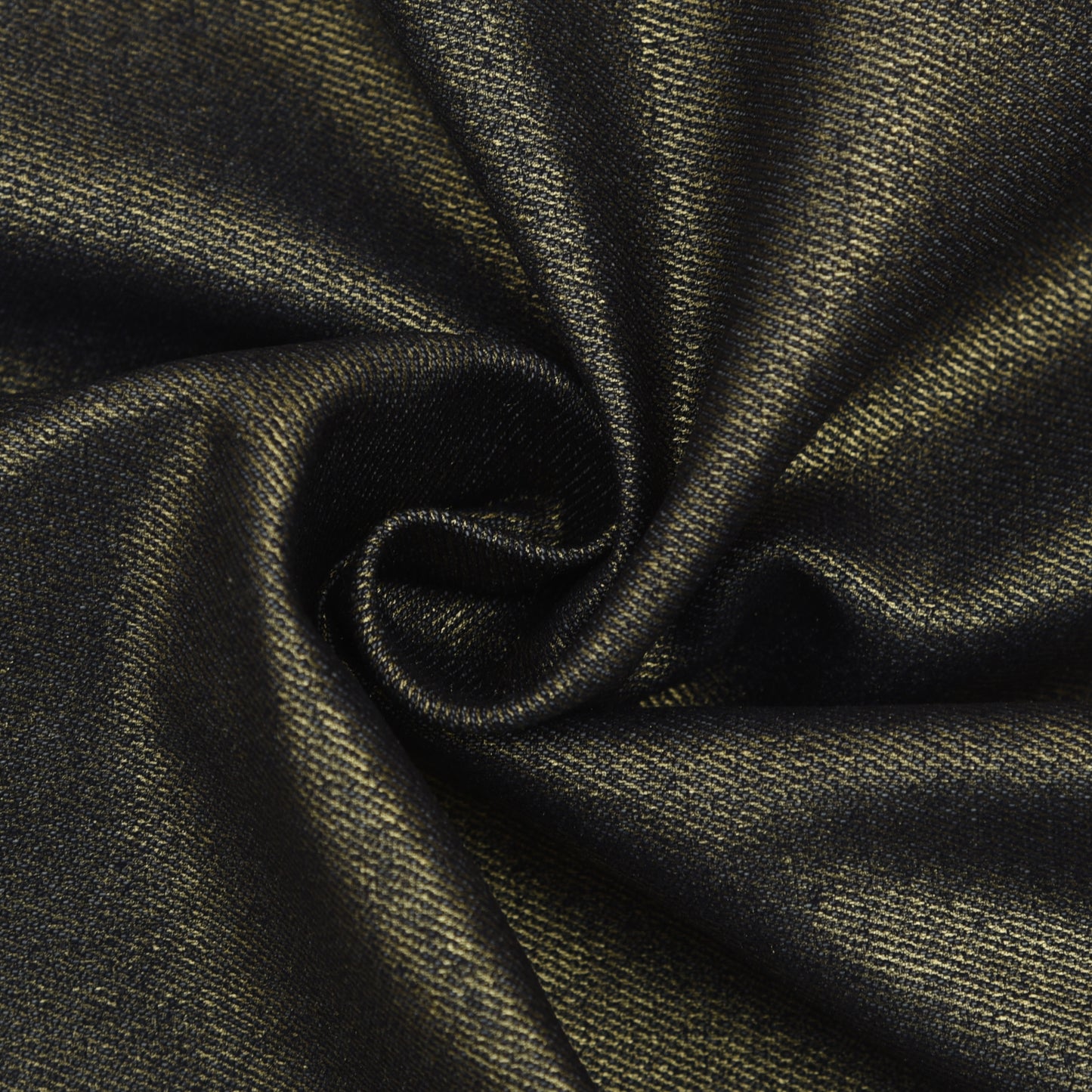 Black Color Denim Foil Fabric