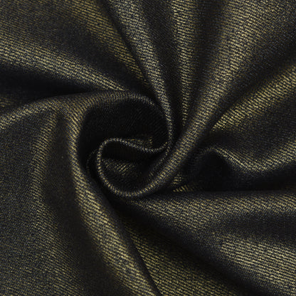 Black Color Denim Foil Fabric