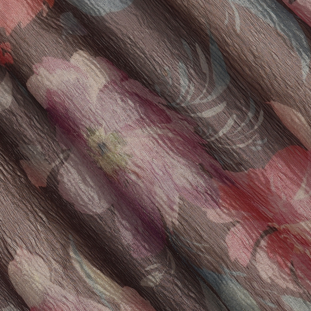 Multicolor Crush Tissue Print Fabric