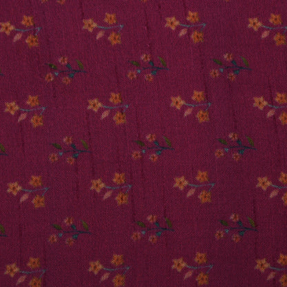 Rani Color Slub Silk Print Fabric