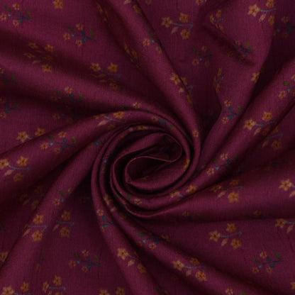 Rani Color Slub Silk Print Fabric