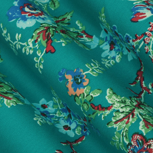 Multicolor Denim Digital Print Fabric