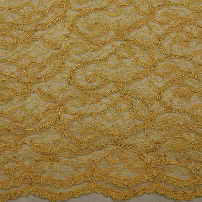 Beige Color Chantilly Lace Fabric