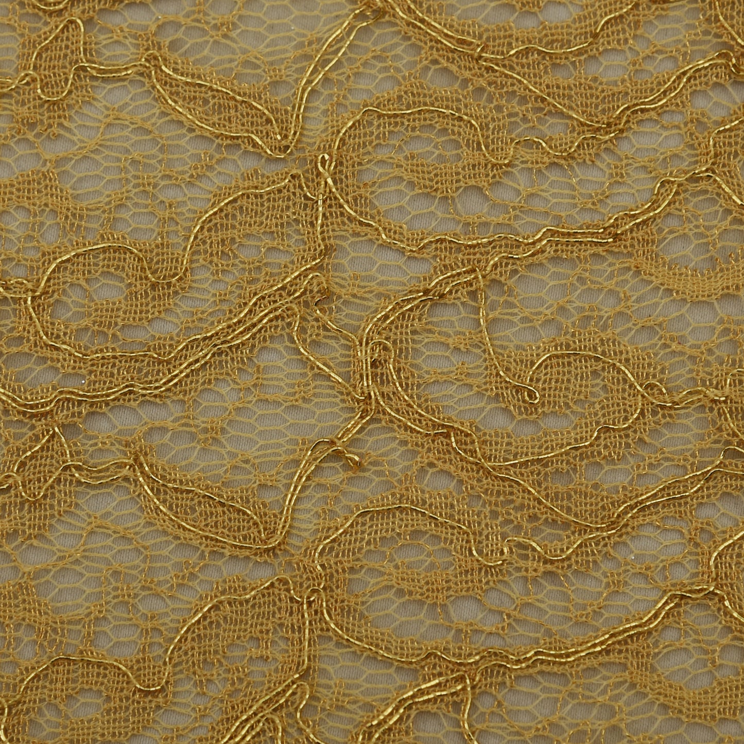 Beige Color Chantilly Lace Fabric