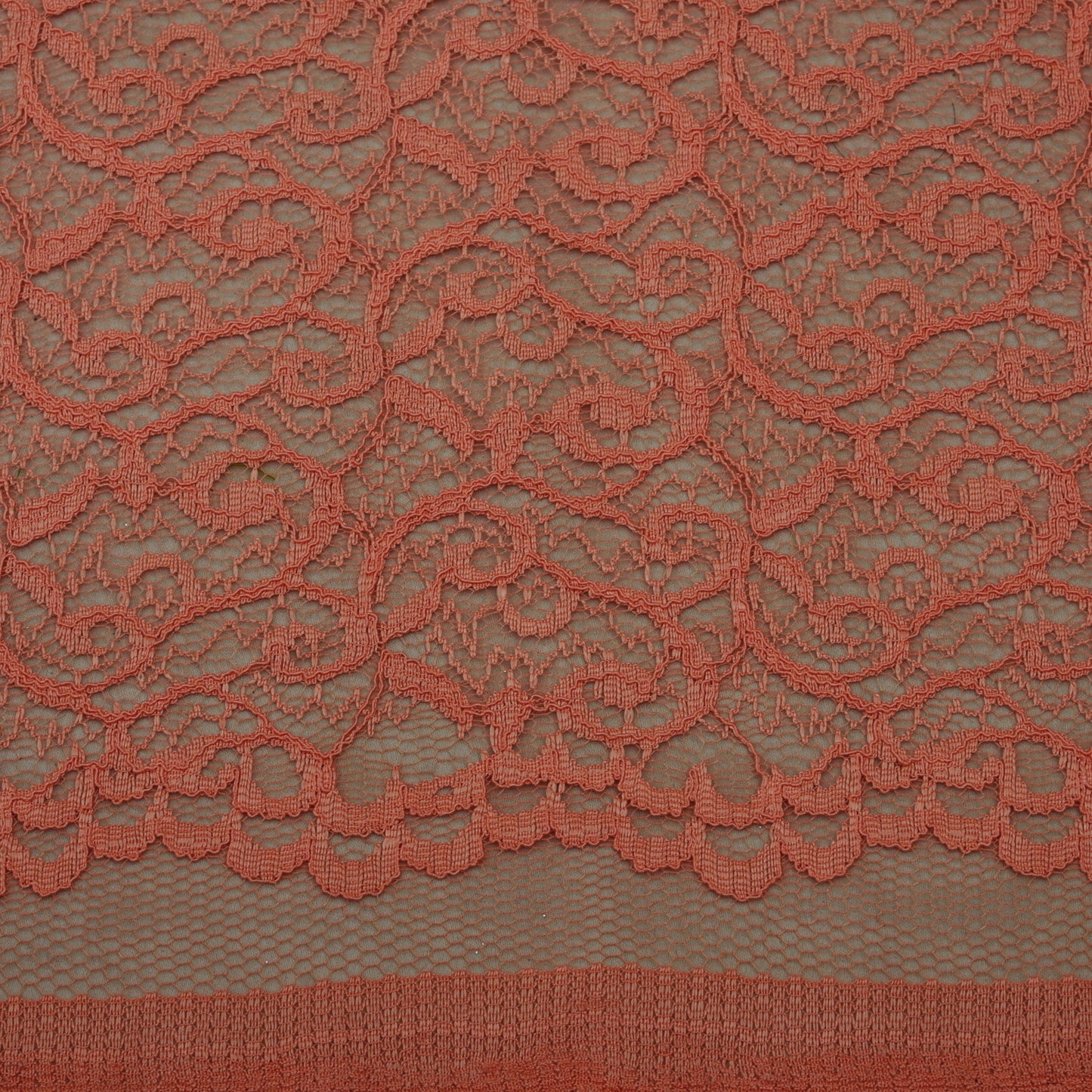 Pink Color Chantilly Net Fabric