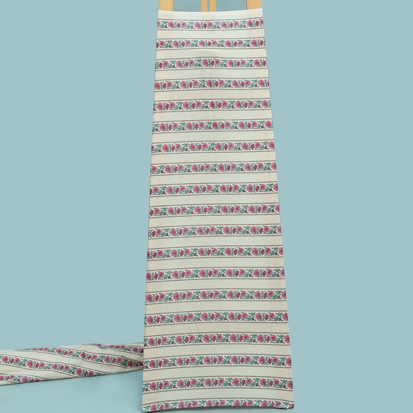 Stripe Floral Cotton Print Fabric