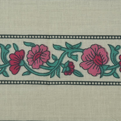 Stripe Floral Cotton Print Fabric