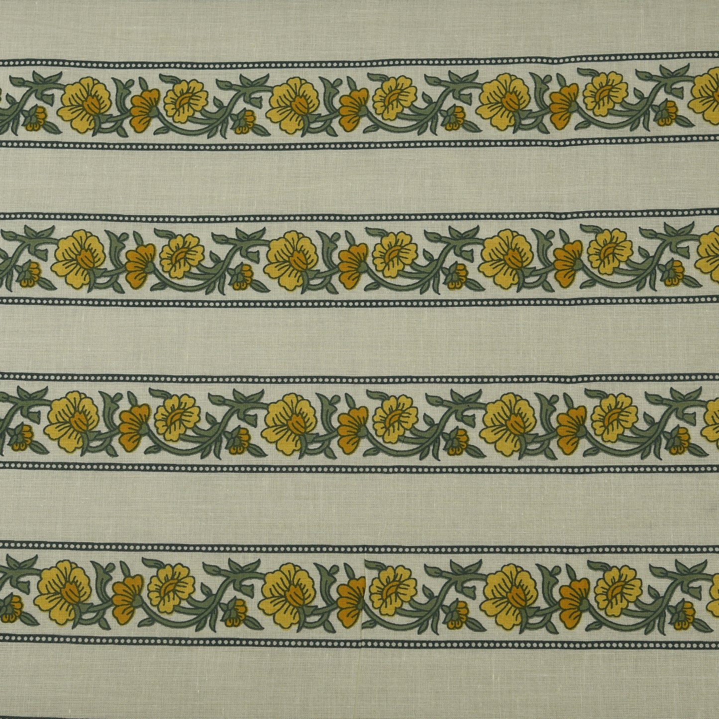 Stripe Floral Cotton Print Fabric