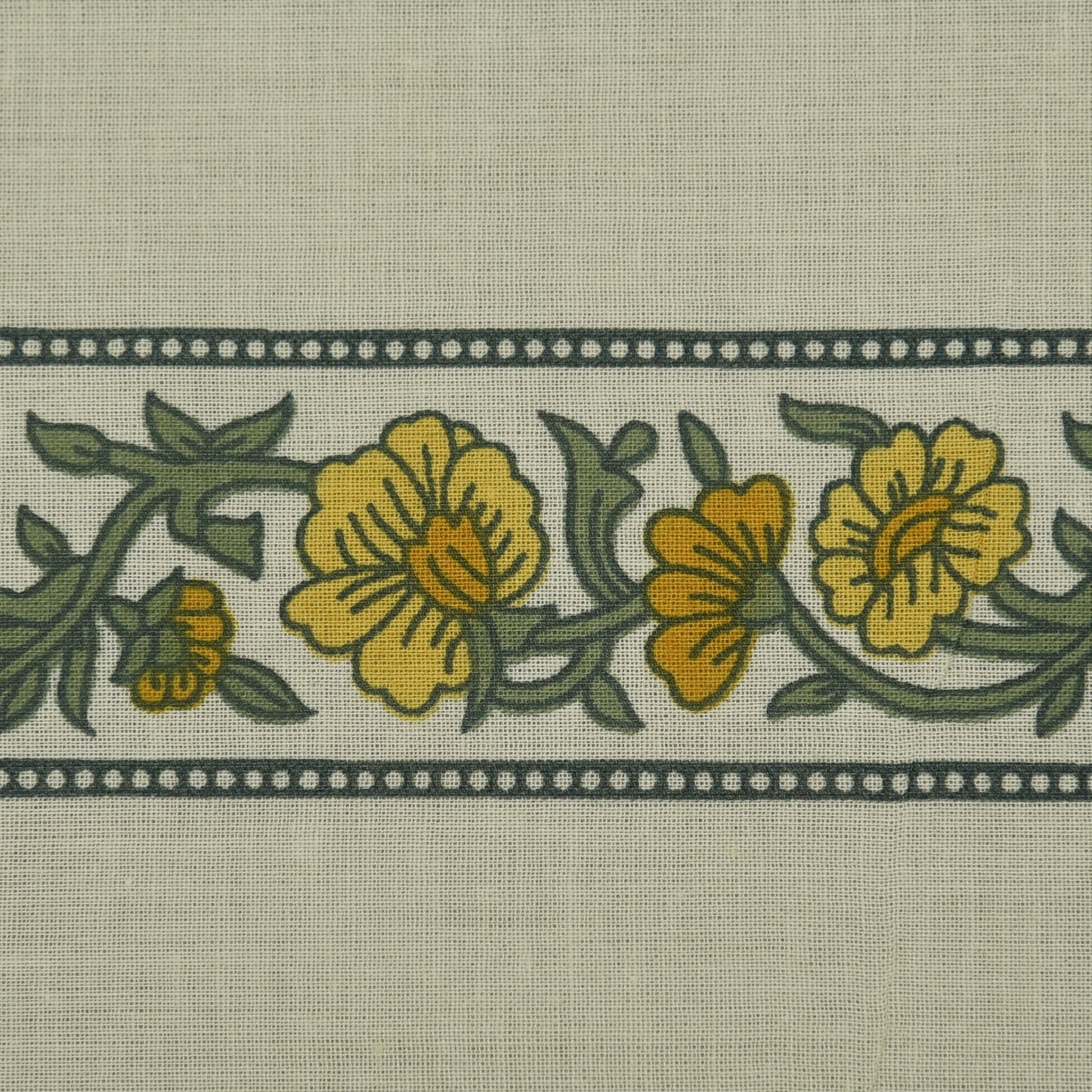 Stripe Floral Cotton Print Fabric