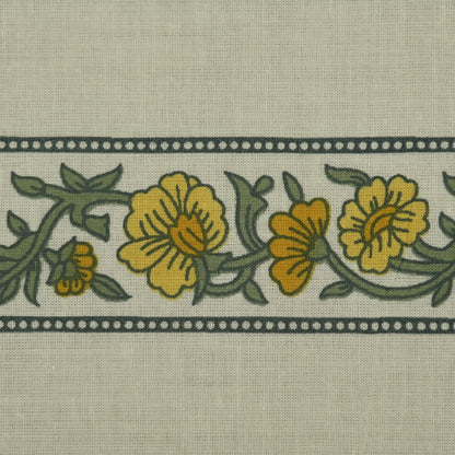 Stripe Floral Cotton Print Fabric