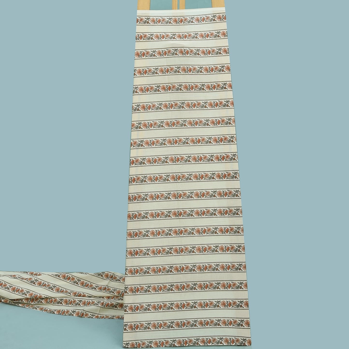 Stripe Floral Cotton Print Fabric