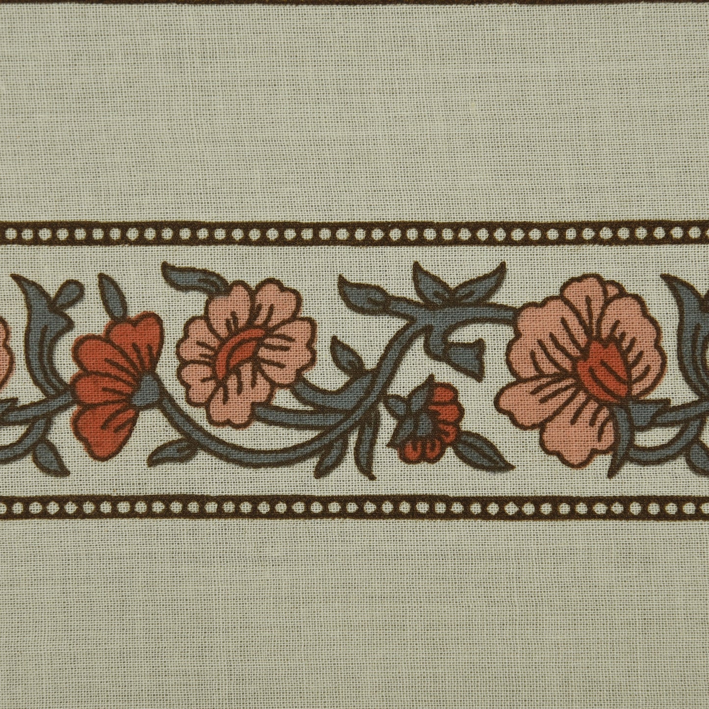 Stripe Floral Cotton Print Fabric