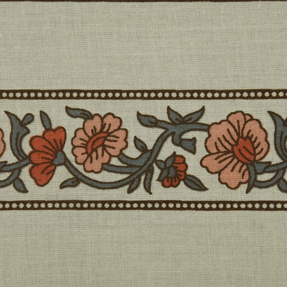 Stripe Floral Cotton Print Fabric