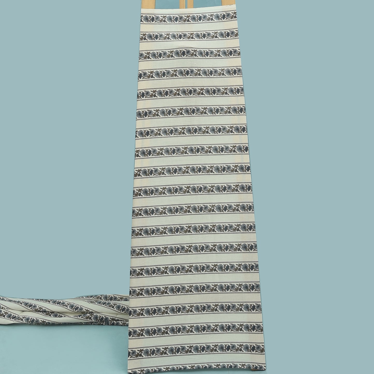 Stripe Floral Cotton Print Fabric