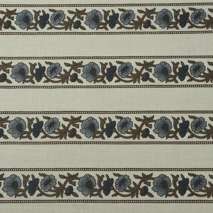 Stripe Floral Cotton Print Fabric