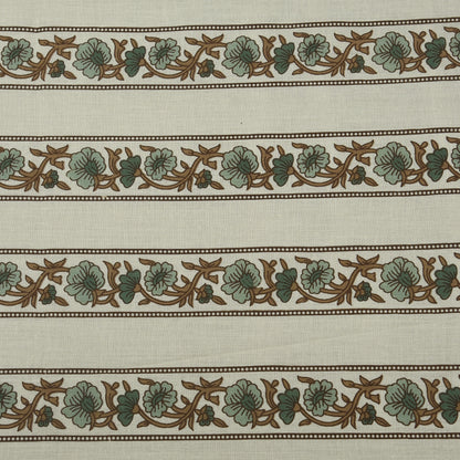 Stripe Floral Cotton Print Fabric
