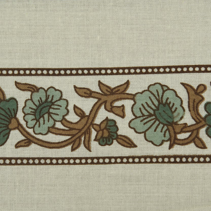 Stripe Floral Cotton Print Fabric