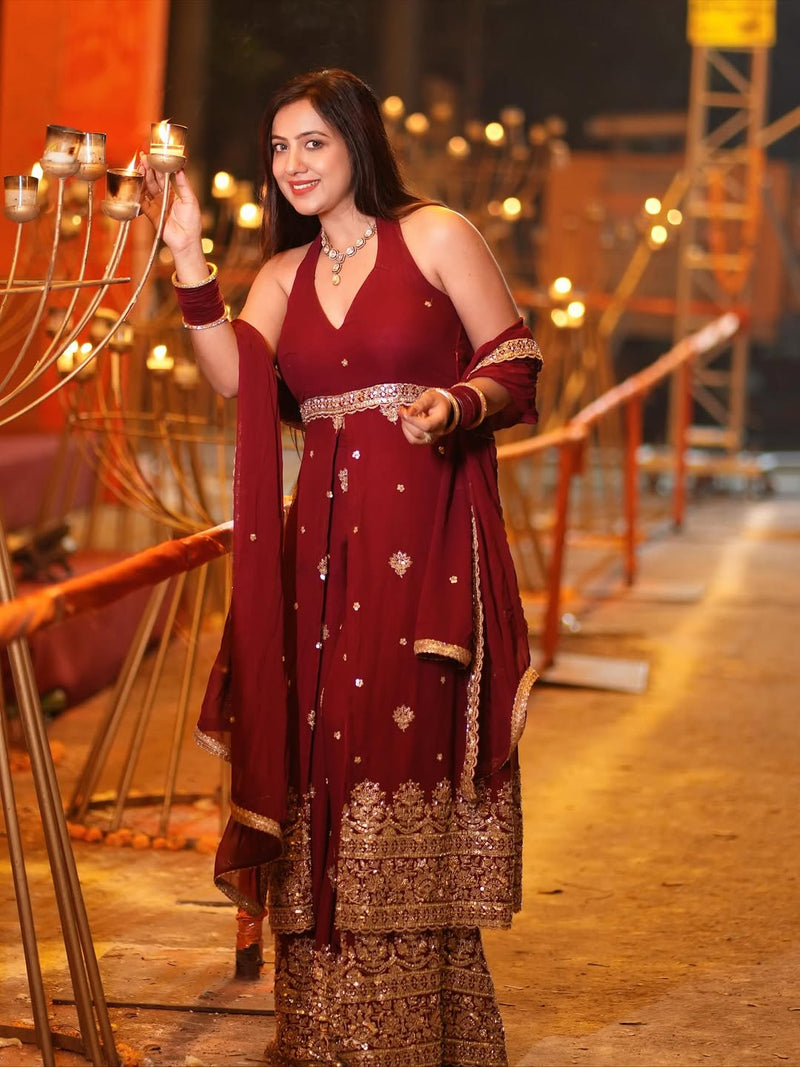 Himanshi Chawla wearing KC Creations fabric