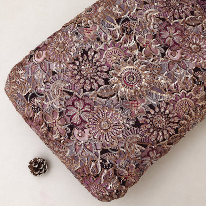 Crepe Position Print Embroidery Fabric