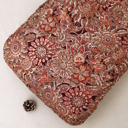 Crepe Position Print Embroidery Fabric