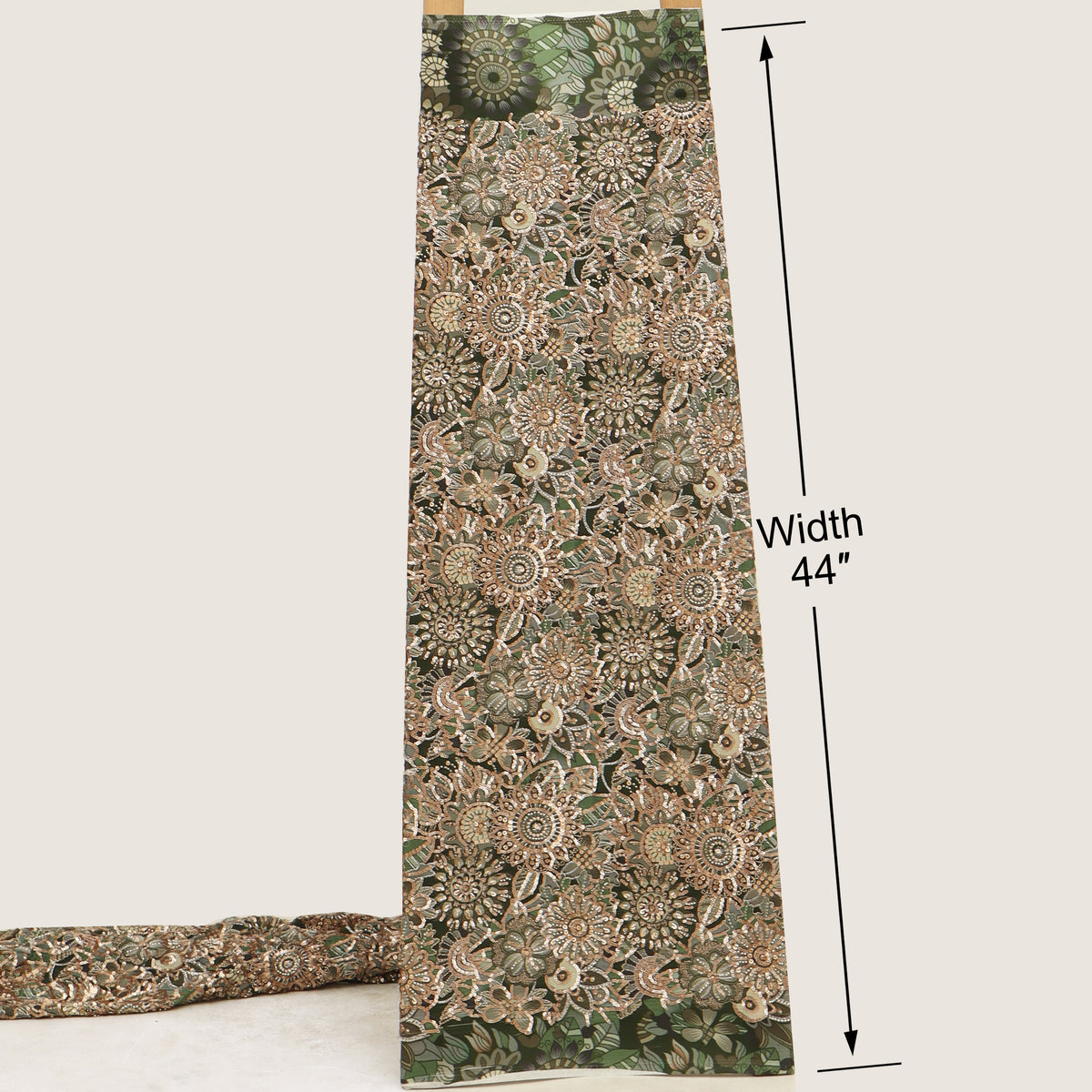 Crepe Position Print Embroidery Fabric