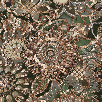 Crepe Position Print Embroidery Fabric